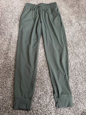 Women's Olive Green Drawstring Jogger Pants